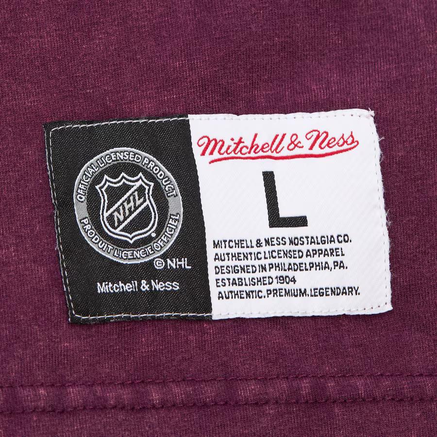 Mitchell & Ness X NHL Anaheim Ducks Vintage Logo Fade Away Premium Pocket T Shirt Men's Purple FC8057-ADUPURP