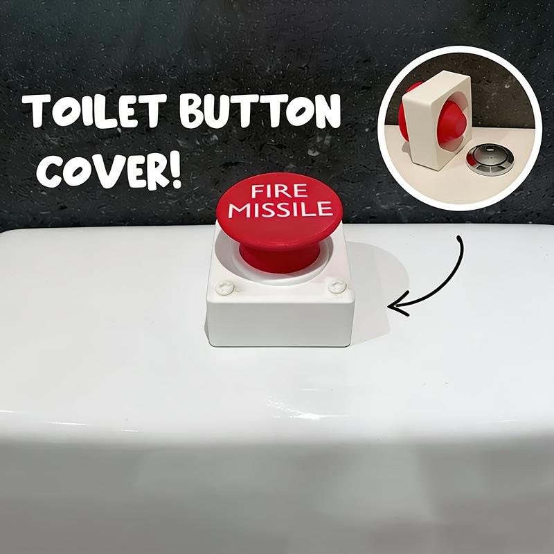 1Pcs 3D Printed Fire Missile Toilet Button Extender – Durable Plastic, No-Drill, Classic Design, Bathroom Upgrade