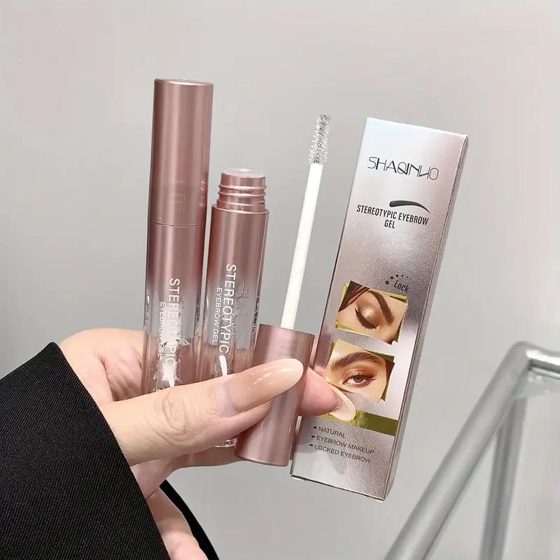Colla per sopracciglia con effetto modellante tridimensionale 3D, colla per sopracciglia a lunga durata, impermeabile, ad asciugatura rapida, styling naturale delle sopracciglia selvagge