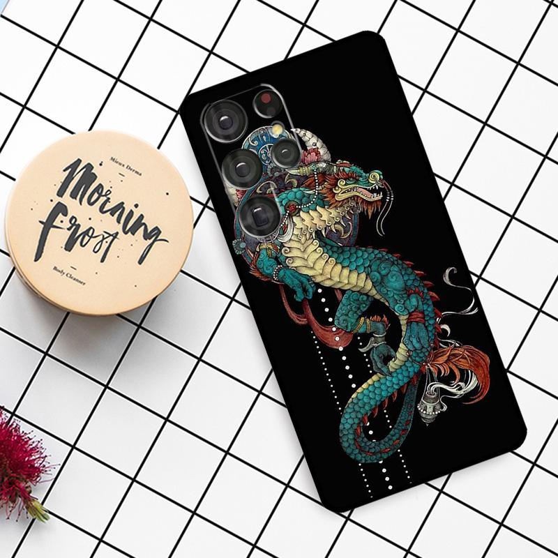 Fashion Chinese Dragon Case For Samsung Galaxy S24 FE S21 S22 S23 S25 Ultra S9 S10 Plus S20 FE S25 FE Phone Cover