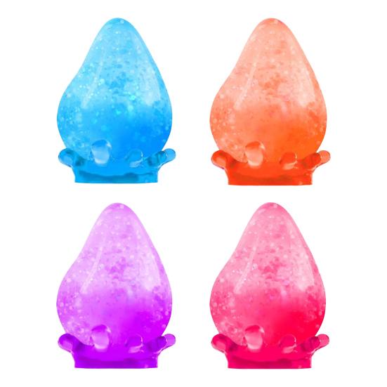 Glitter Waterdrop Stress Relief Toy Anxiety Reduction Water Drop Shape Sensory Toy with Sequins Inside Portable Decompression Stress Ball