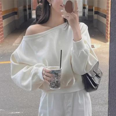 INS Style Dongdaemun Loose Shoulder Sweater for Women - Spring/Autumn