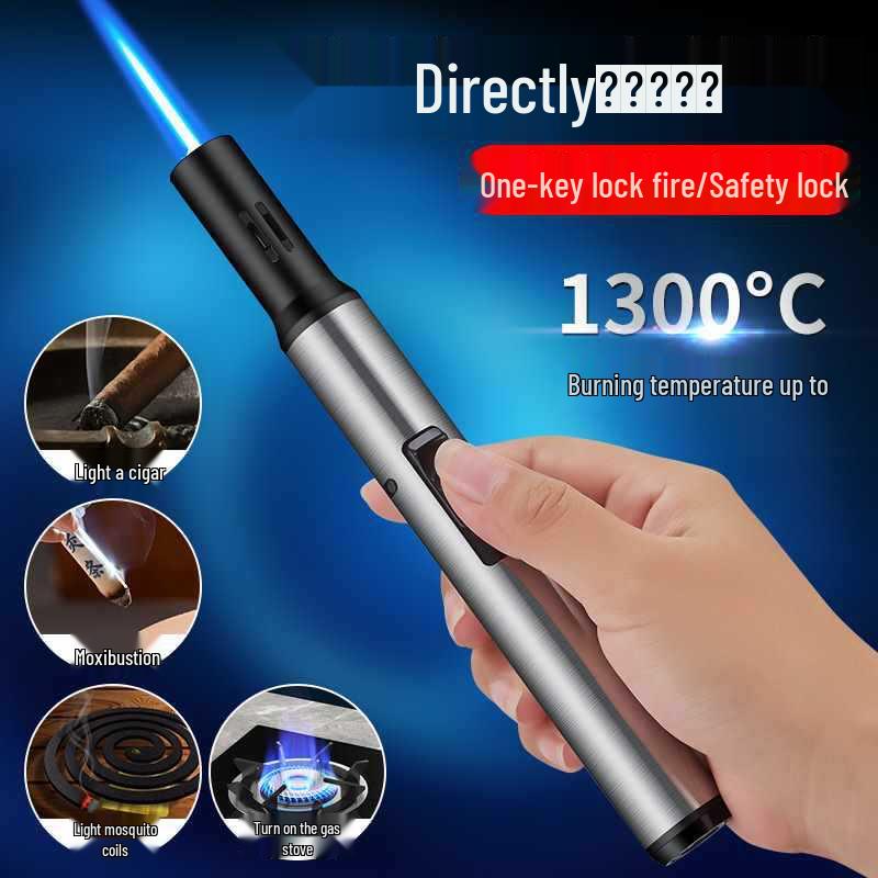 Windproof Metal Jet Lighter: Outdoor, Cigar, Spot Welding Tool