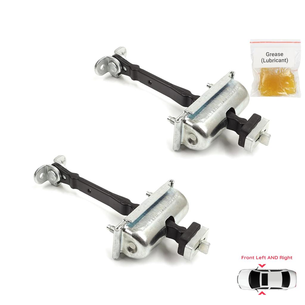 BDP939-1 2 Pieces Front Left AND Right Door Catch Hinge Brake Stop Check Strap Limiter for Jaguar S-Type X200 1999-2008 XR835423552AA
