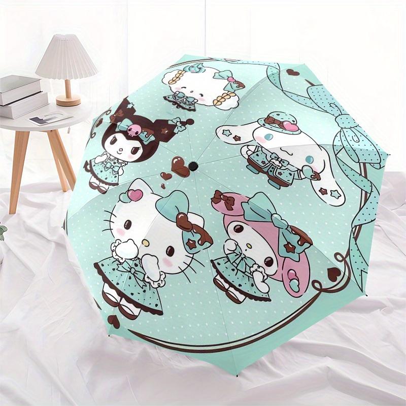 1pc Hello Kitty Pastel Collection Umbrella with Plastic Handle,Suitable for All Seasons Home Travel Outdoor UmbrellaSanlio342