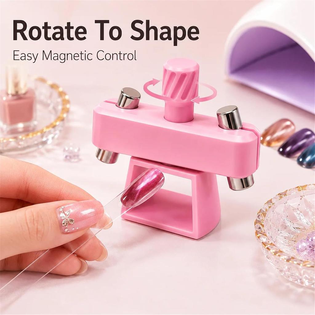 Glass Bead Nail Magnetic Tool, Nail Magnet Spinner for Cat Eye Gel, 3D Cat-Eye Manicure Tool, Get the Perfect Center Round Cat Eye Effect (Green)
