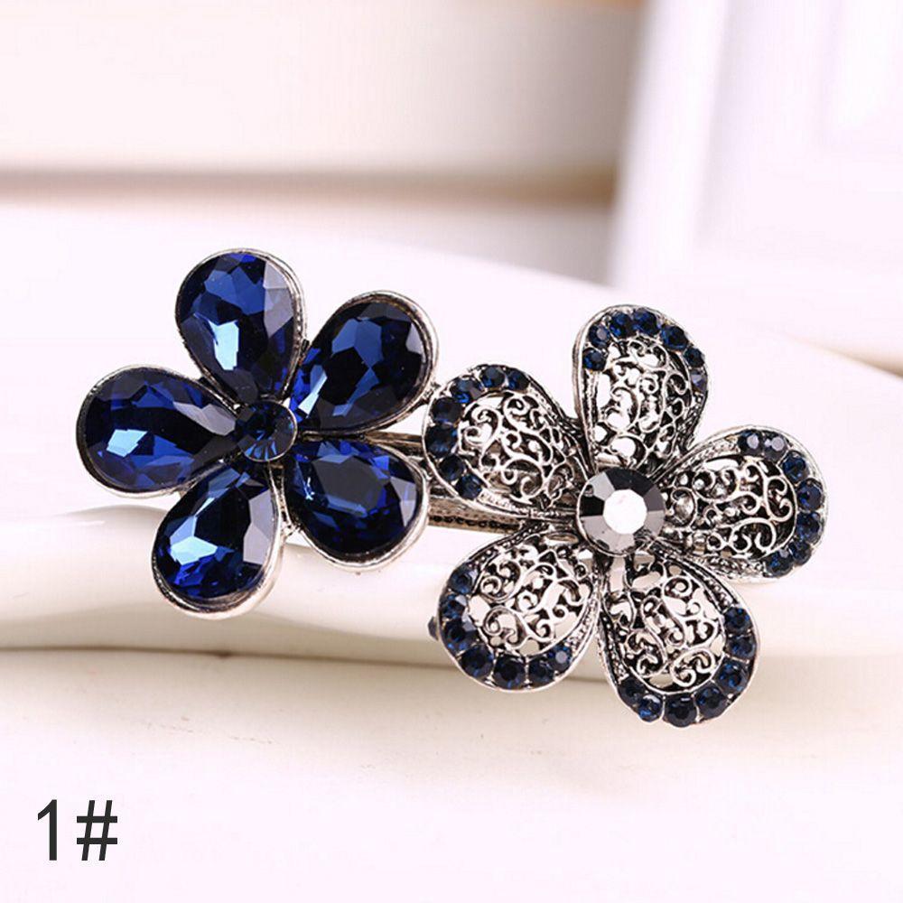 Fashion Women Metal Rhinestone Flowers Hairpin Butterfly Hair Clip Bow Knot Barrette