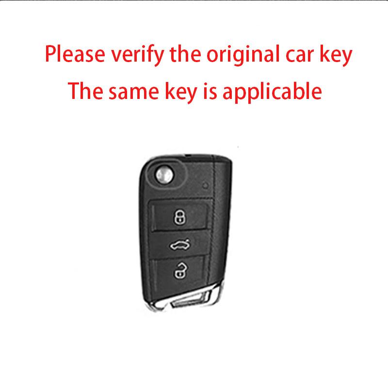 Zinc Alloy Leather Car Remote Key Case Cover Shell Keychain Accessories For Skoda Octavia 3 Fabia A5 A7 Superb Karoq Kodiaq