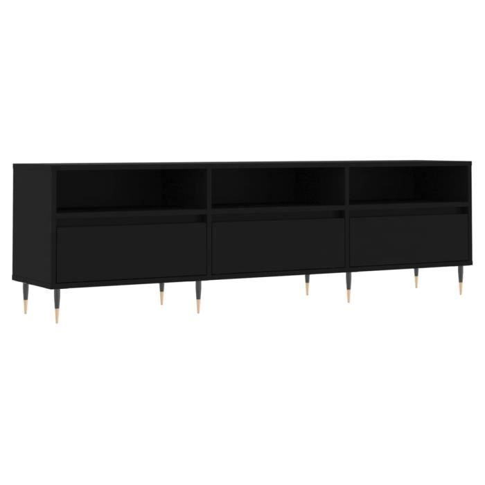 VidaXL TV Cabinet Black 150x30x44.5 Cm Engineered Wood 831261