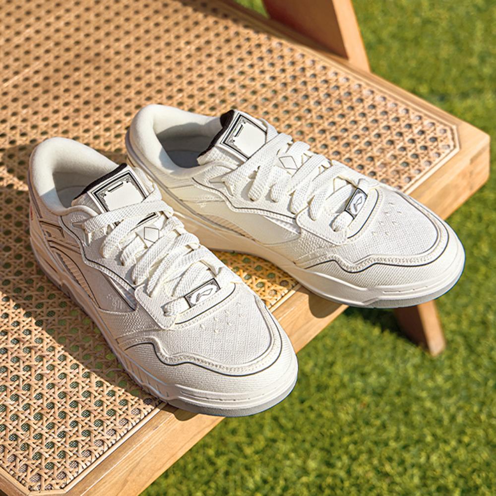 LiNing Moon White 3 Cushioning, Wear Resistant Low Top Skateboard Shoes Women's White AGCV078-13