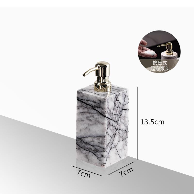 Creative Square Marble Lotion Bottle Hotel Bathroom Shampoo Refill Bottle Household Shower Gel Soap Dispenser Bathroom Accessory