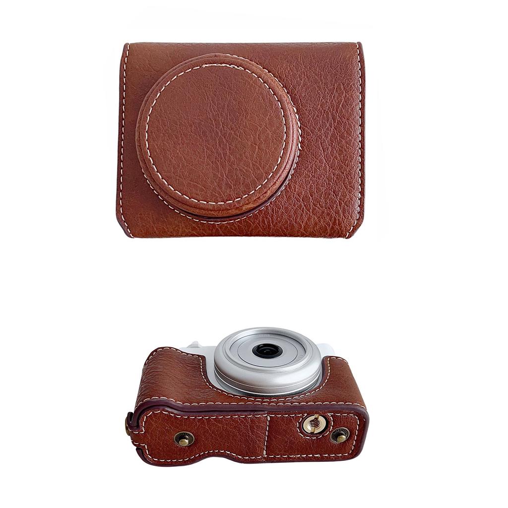 Digital Camera Protective Case PU Leather Camera Storage Bag with Removable Shoulder Strap Compatible with  ZV1 F  ZV1M2