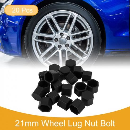 

20 Pcs 25x21x206mm Universal Wheel Lug Nut Bolt - Car - Silicone Black
