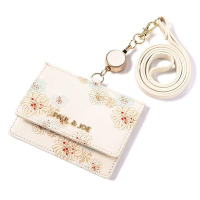 Paul & Joe Accessories Drážka na ID kartu s taškou se značkou, Dárkově zabaleno, PJA-W737A, Exkluzivní, Model na zakázku, Pouzdro na průkaz, Slonová kost