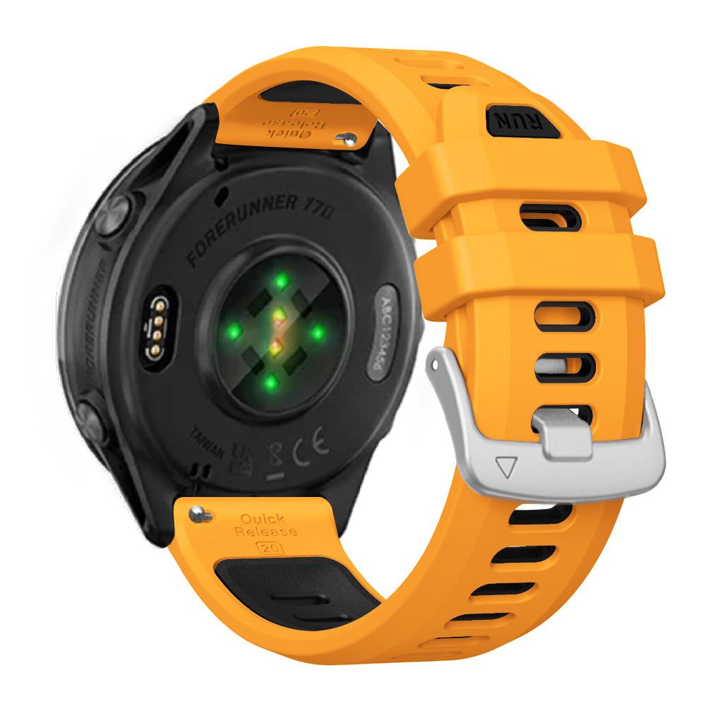 20 mm silikonklockarmband för Garmin Forerunner 170 70 570(42 mm) 645 245 165 158 55 Vivoactive 5, Mjukt Ersättningsarmband
