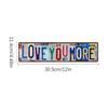 LOVE YOU MORE Vintage Wand Schild Dekoration, Metall Romantisch retro Rustikal Bar Wanddeko für Café Heimbar Büros Hochzeitsfeier
