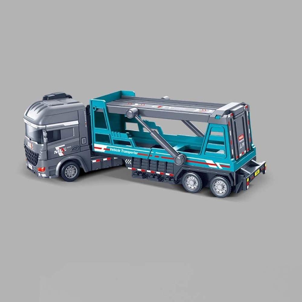 Scale 1:64 Zinc Zinc Alloy Trailer Model Movable Joint Model Vehicles Mini Container Truck Hands-on Ability