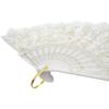 TRENDBOX Flower Rose Lace Handheld Chinese Folding Fan For Dancing Ball Parties Ladies - Pure White