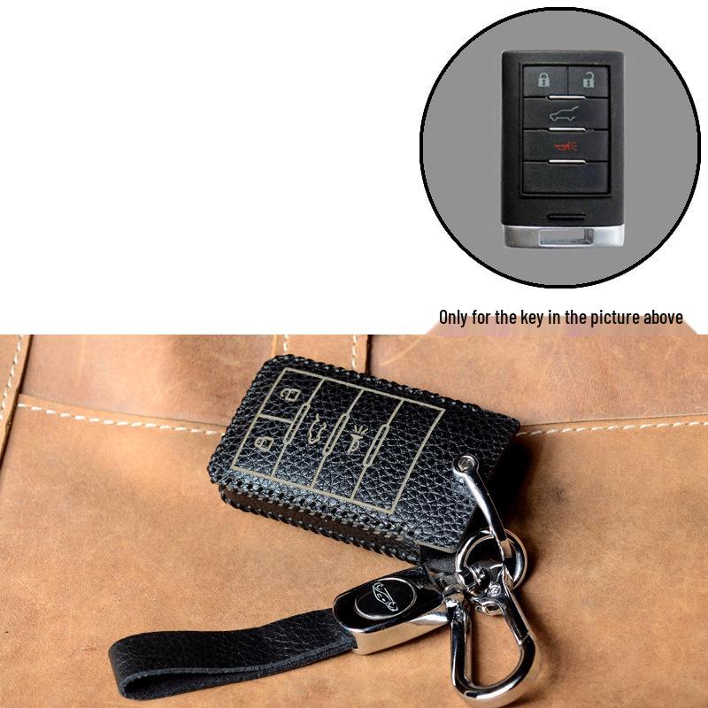 Cadillac Key Case with Snap Button for XT4, XT5, CT5, XT6, XTS, ATSL, CT6, CT4 Models