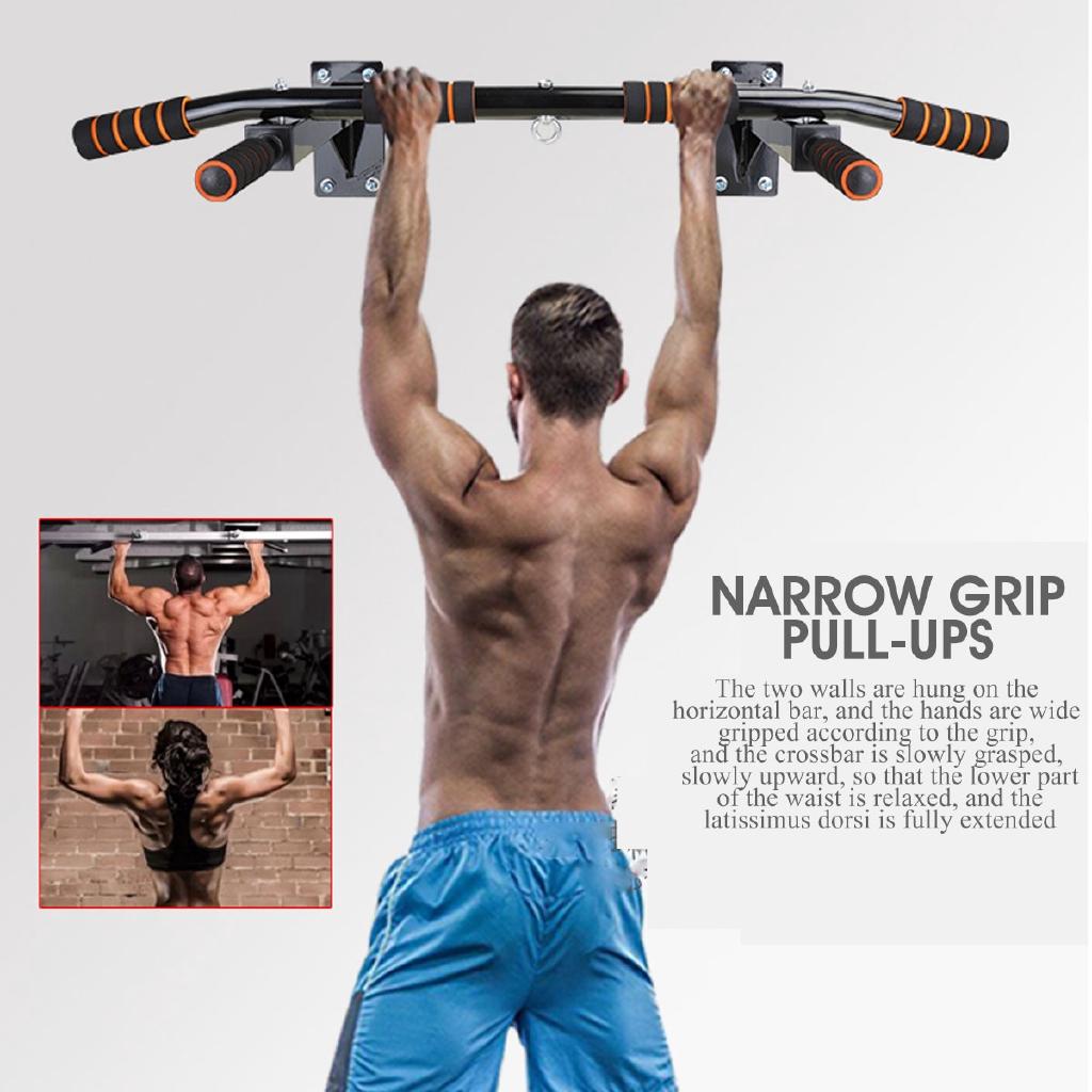 Wall Mounted Heavy Duty Chin Pull-ups Bar Gym Workout Training Fitness Pro Mount Indoor Sports Equipment Maximum 200KG