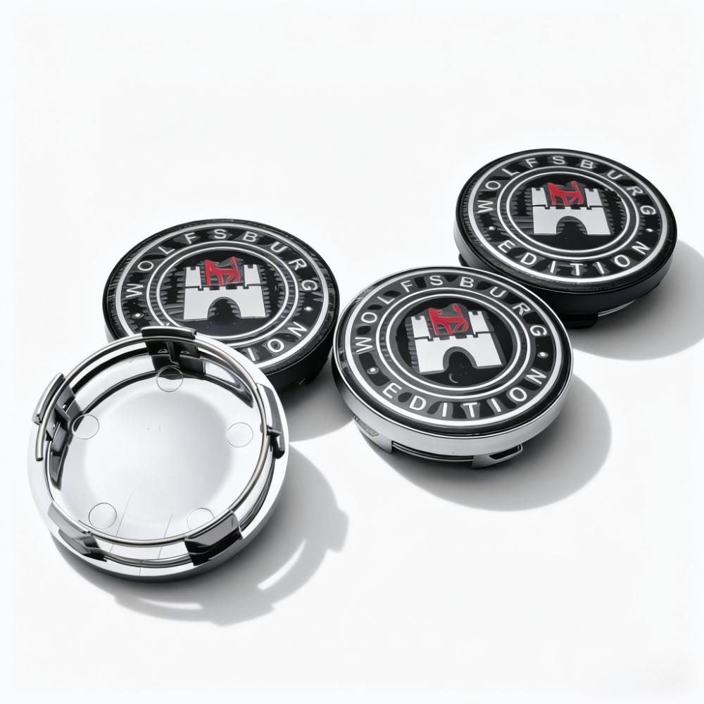 4pcs 58MM 54MM Wolfsburg Logo Emblem Badge Car Wheel Center Caps Wheel Hubcaps Rim Hub Center Dust Cover Replace Car Accessories