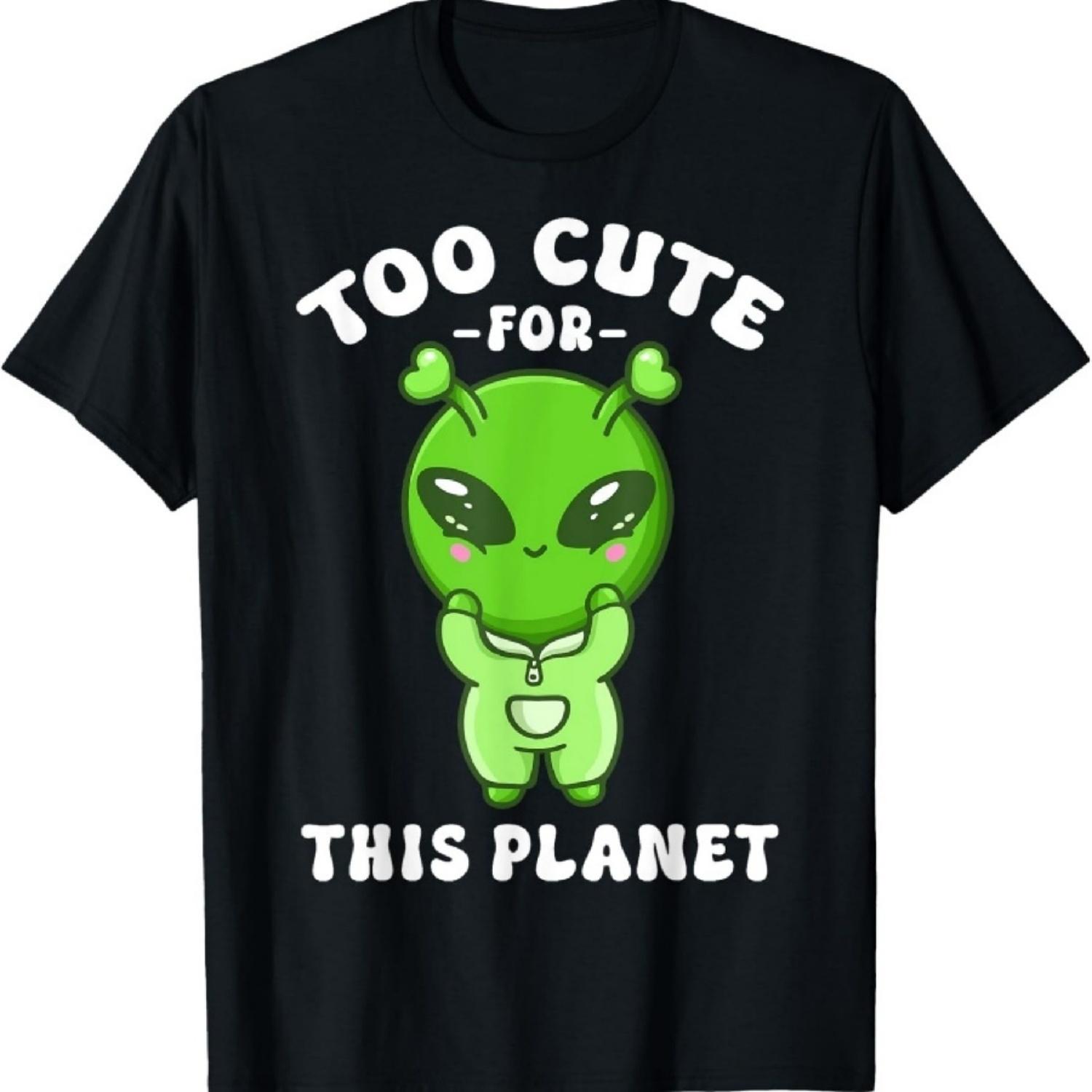 

Alien Kawaii Cute Alien Too Cute for This Planet T-Shirt XXXXXL чёрный
