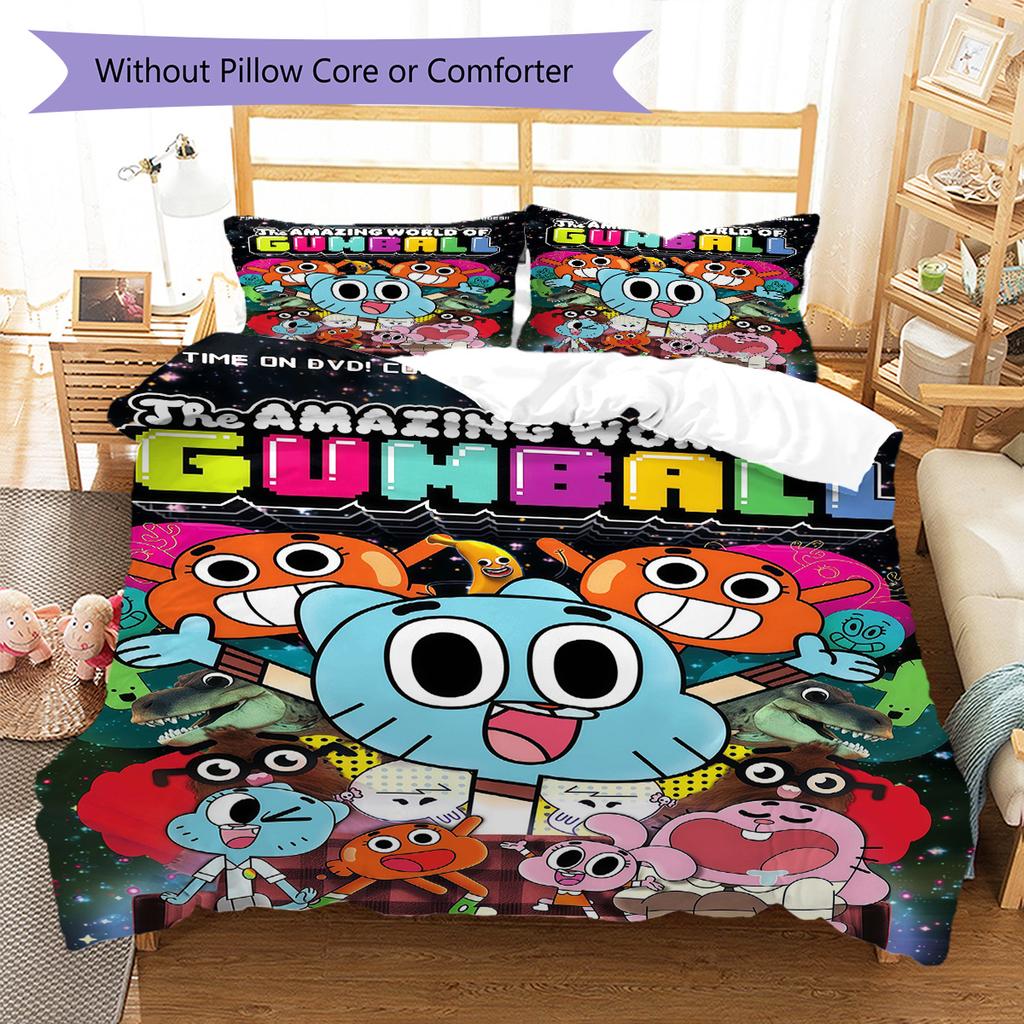 Gumball Bedding Quilt Set Quilt Cover Pillowcase Home Decoration Birthday Gift (1 * duvet cover + 2 * pillowcase, without core)