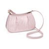 New CHARLES&KEITH Satin Fabric Zip Closure Handbag, Shoulder Bag, Crossbody Bag Trumpets Women's Black/Pink CK2-20160162-A