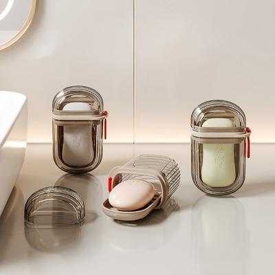 1Pc Travel Soap Dish With Drain Water Bathroom Supplies Portable Gadgets For Traveling Holder Container Accessories Storage Box
