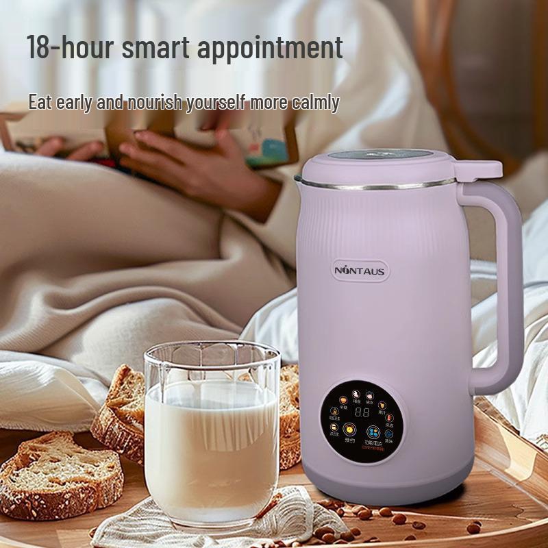 Jin Zheng Automatic Silent Soy Milk Maker: Multifunctional, No-Residue, Filter-Free Cleaning, and Insulated.