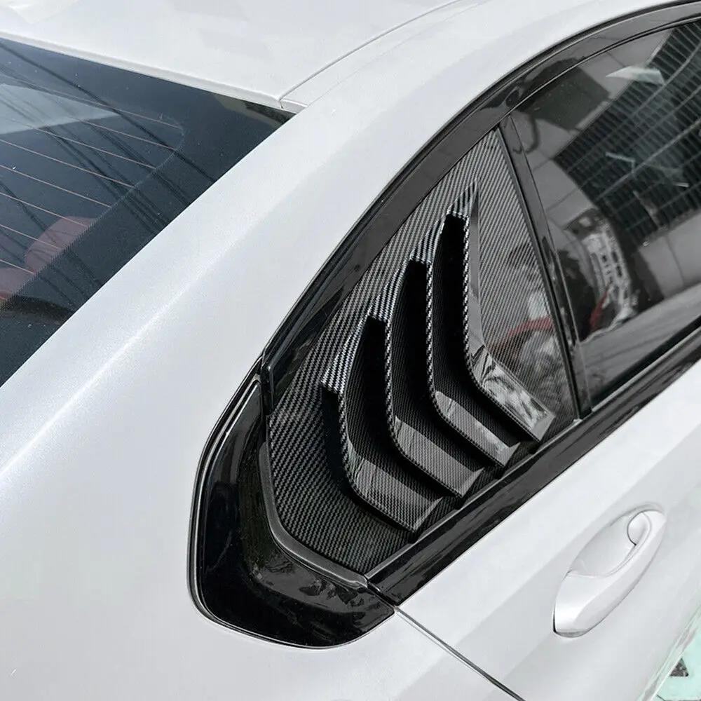For BMW 3 Series G20 320i 325i 330i 2019-2025 Car Rear Louver Window Side Shutter Cover Trim Sticker Vent Scoop ABS Carbon Fiber