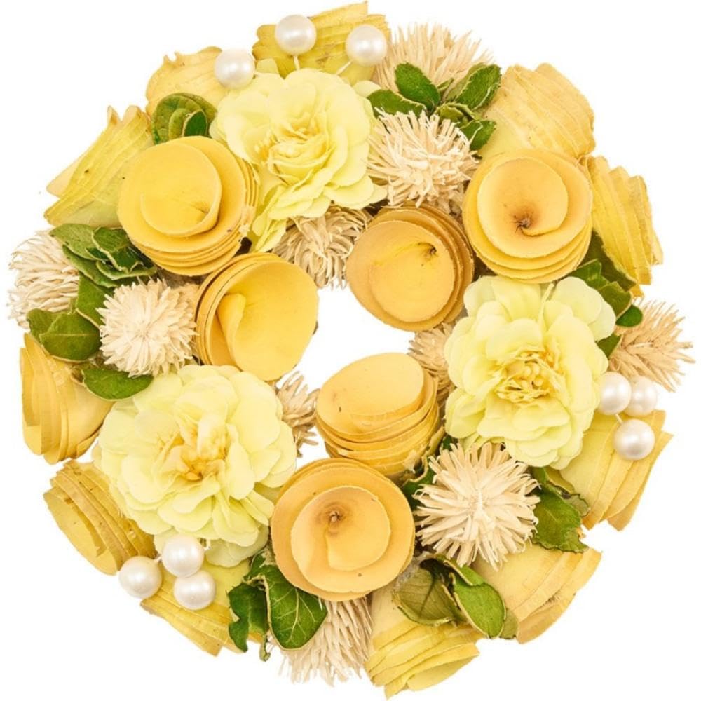 Foyer Mini Wreath Yellow Sleeping Flower 8425902