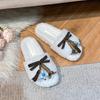 Home cotton slippers women's winter 20254 new Haiqing home plush indoor home flat bottom non-slip fluff mop