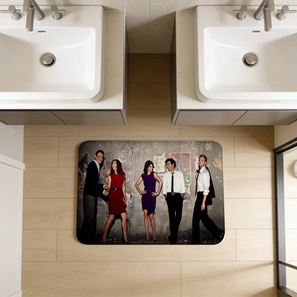 Tapis de salle de bain Classique TV How I Met Your Mother Antidérapant Absorbe l'eau Bande longue Coussin Tapis de chambre Bienvenue Paillasson
