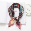 Spring and Summer Hong Kong Style Satin, Soft Pleated and Wrinkled Square Scarf, Women's Printed Scarf, Fashionable Sunscreen Scarf, Spot Scarf.