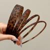 Essigsäure-Haarbänder Vintage Französische Kopfbedeckung Leopard Mattes Stirnband Kopfschmuck Kaffee Koreanischer Stil Haarreif Haaraccessoires