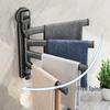 YOUQIN Drill-Free Rotatable Towel Rack with Hooks