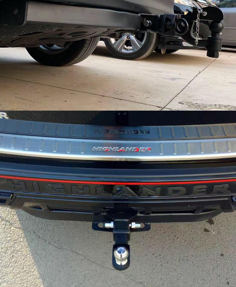 Compatible Trailer Hitch Adapter for 2008-2025 Toyota Highlander with Square Hole Design
