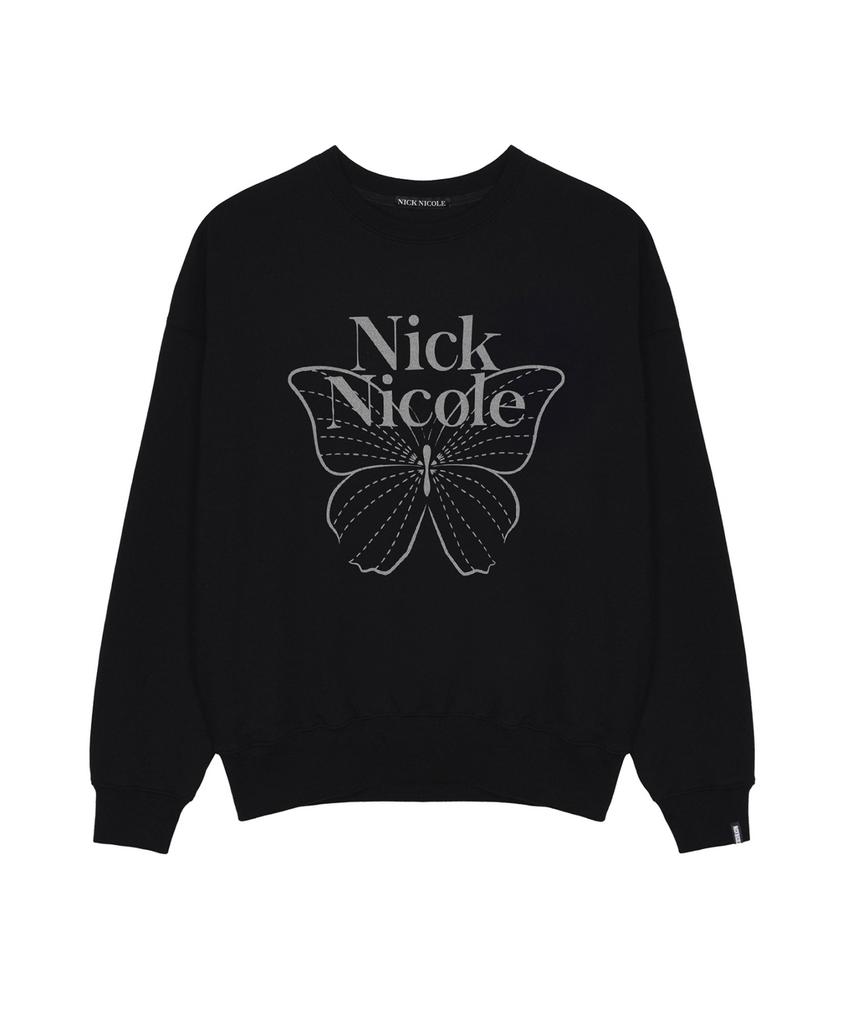 Nigaennikol Butterfly Signature Sweatshirt_Black Silver