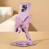 Mobile Phone Holder 360 Degrees Rotating Aluminum Alloy Desktop Stand Multi-Angle Adjustable Butterfly Design Foldable Dock for Home Office Travel