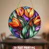 2D Flat Acrylic Round Decoration , Use No Batteries/Electricity Needed, Unique Indoor/Outdoor Decoration , Multipurpose Traditional