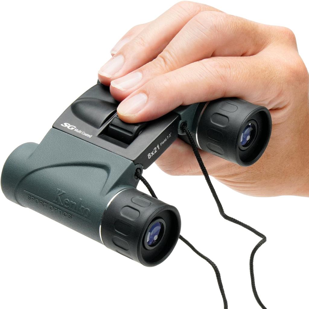 Kenko 8x21 8x 21mm Objective Roof Lightweight for Travel and 012758 SG-H Binoculars, Magnification, Lens, Dual-Axis Prism, Compact, (198g), Concerts,