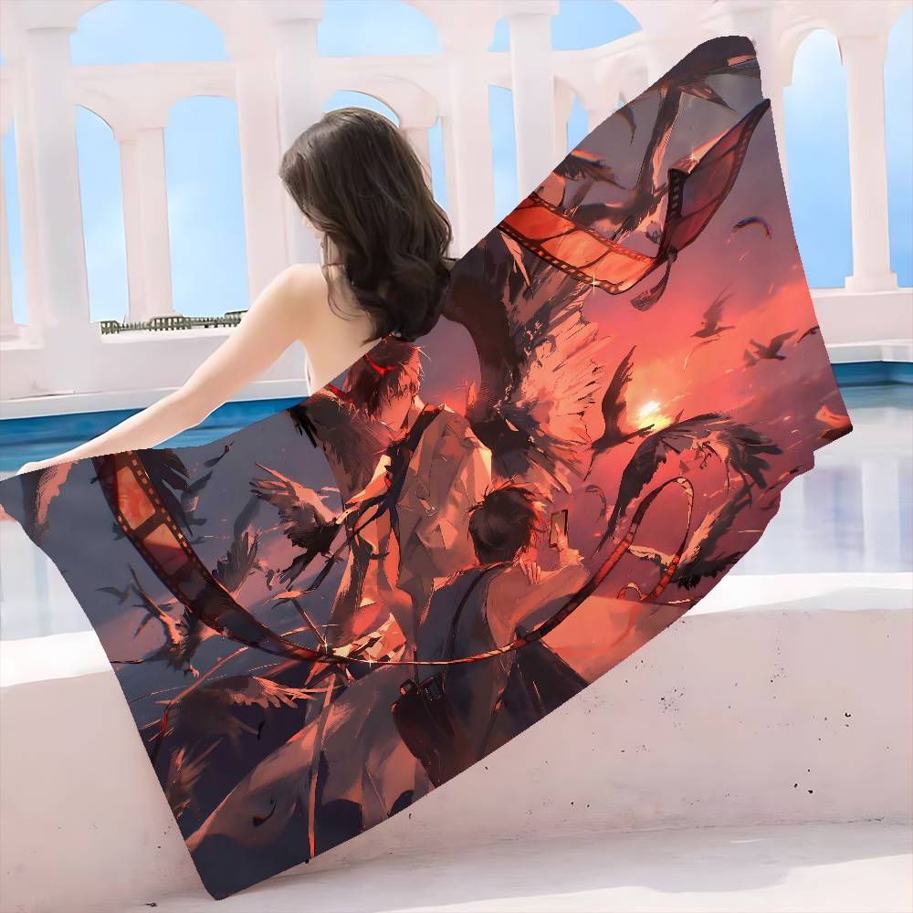 Anime Omniscient R-Reader V-Viewpoint Microfiber Blanket Quick Drying Beach Towels Printing Super Absorbent Pool Towel Blanket