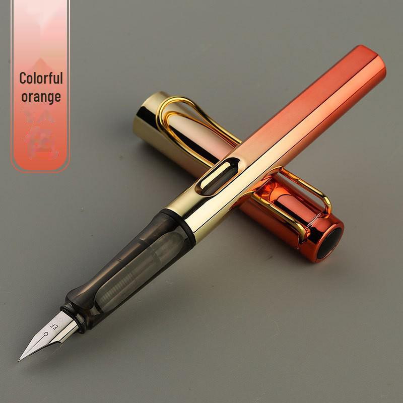 Zhengzi Student Fountain Pen - Iridium Gold 0.5mm Nib, 0.38mm Replaceable Ink Capsule, Steel Construction