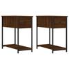 VidaXL Tables de chevet 2pcs chêne marron 30x60x60cm bois d'ingénierie 826062