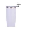 20oz Powder Coated 304 Stainless Steel Car Tumbler, Double Wall Vacuum Insulated Iced Coffee Travel Cup with Sliding Lid