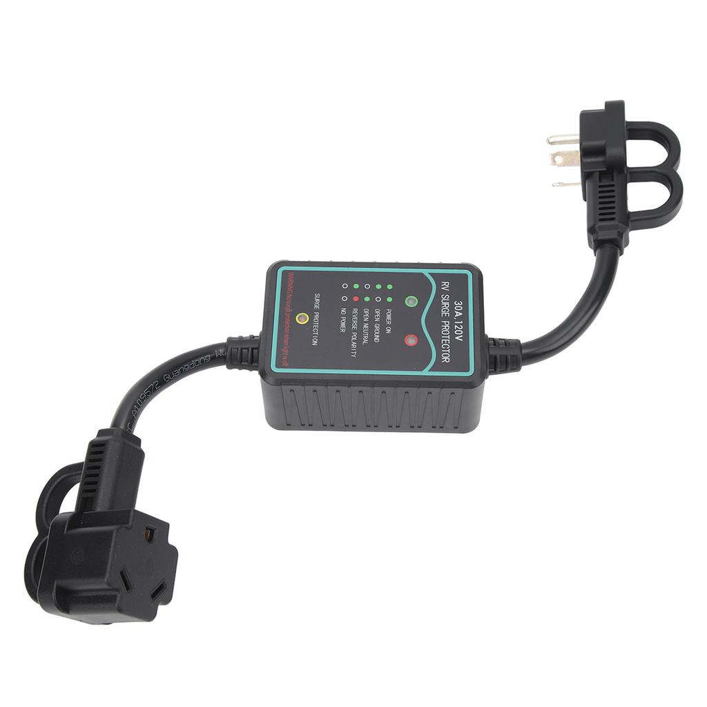 30A 120V RV Surge Protector 2100J Weatherproof Heat Insulation Circuit Analyzer Guard Device for Cam