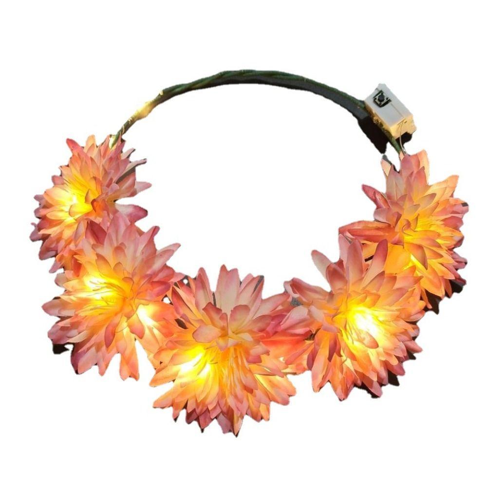For Bride Vacation For Bridesmaid Beach Headband Flower Crowns Glowing Wreath Wreath Headband