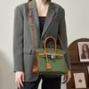 Niche High-end Leather Messenger Tote Portable Women's Bag Commuter TOGO First-layer Cowhide Contrasting Bag