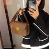 Womens Mini Square Crossbody Bag PU Leather Vintage Style Shoulder With Lock Phone Pocket
